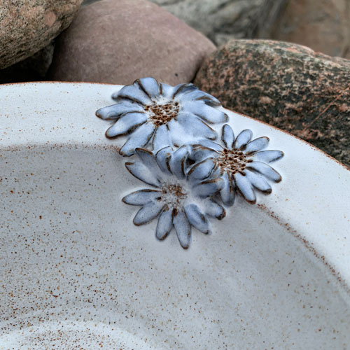 Keramik therese skål blommor
